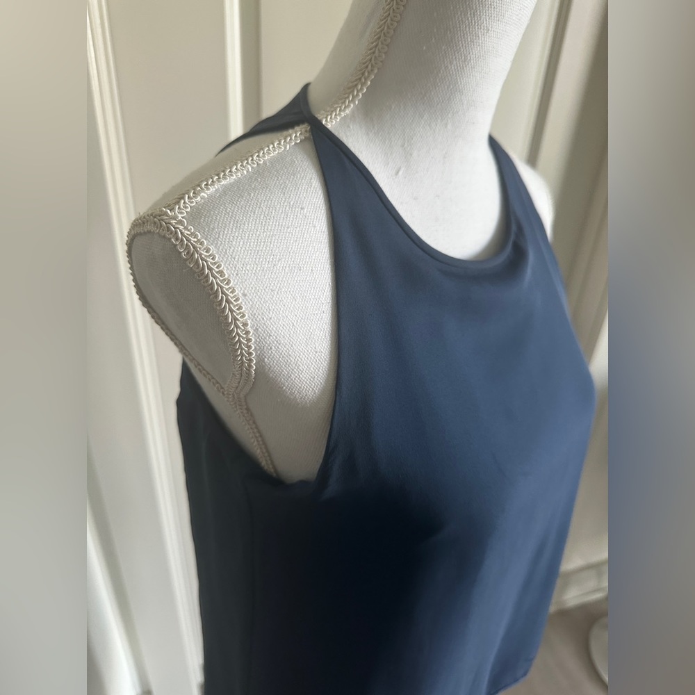 THEORY Womens Sleeveless Dress Lyall Solid Blue - Picture 5 of 9